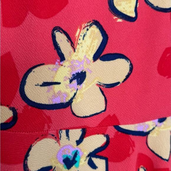 LuLaRoe Floral Orange Yellow Dress Size Medium - Picture 10 of 10